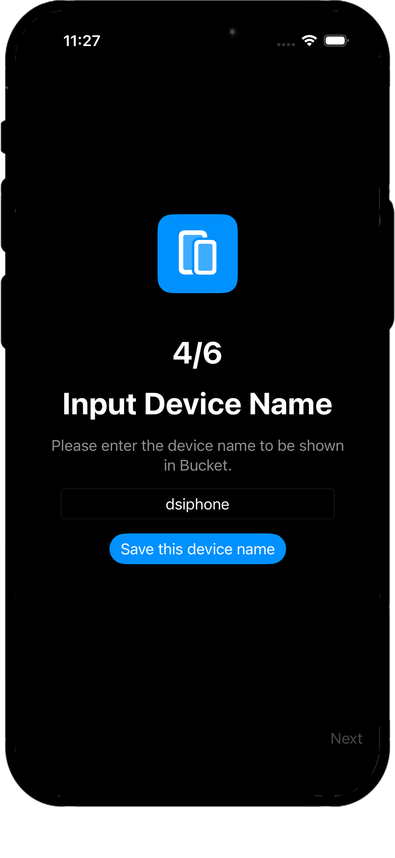 Enter Device Name